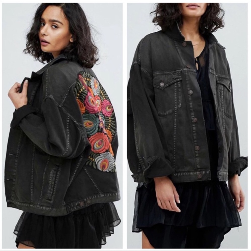 💃🏻Embroidery Bohemian Style Denim Jacket - Picture 10 of 16